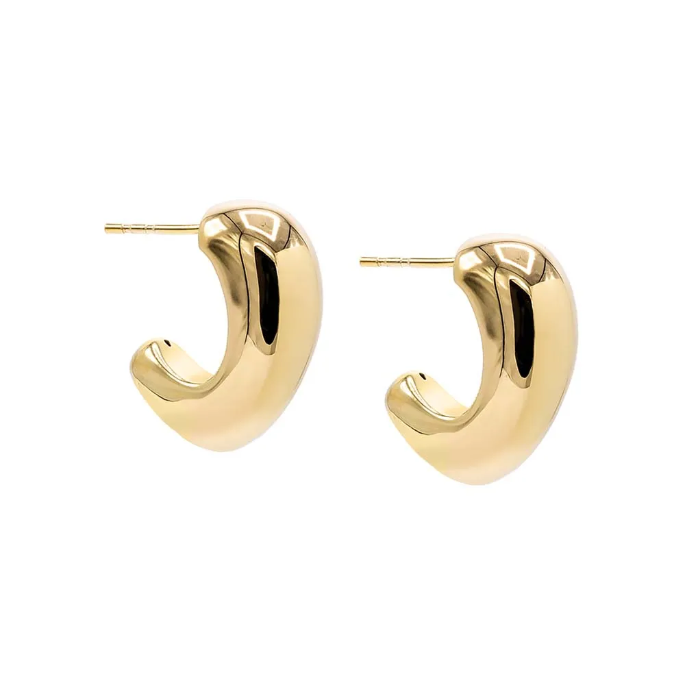 Fluid Gold Chunky On The Ear Stud Earring 14K sold by Adina Eden's