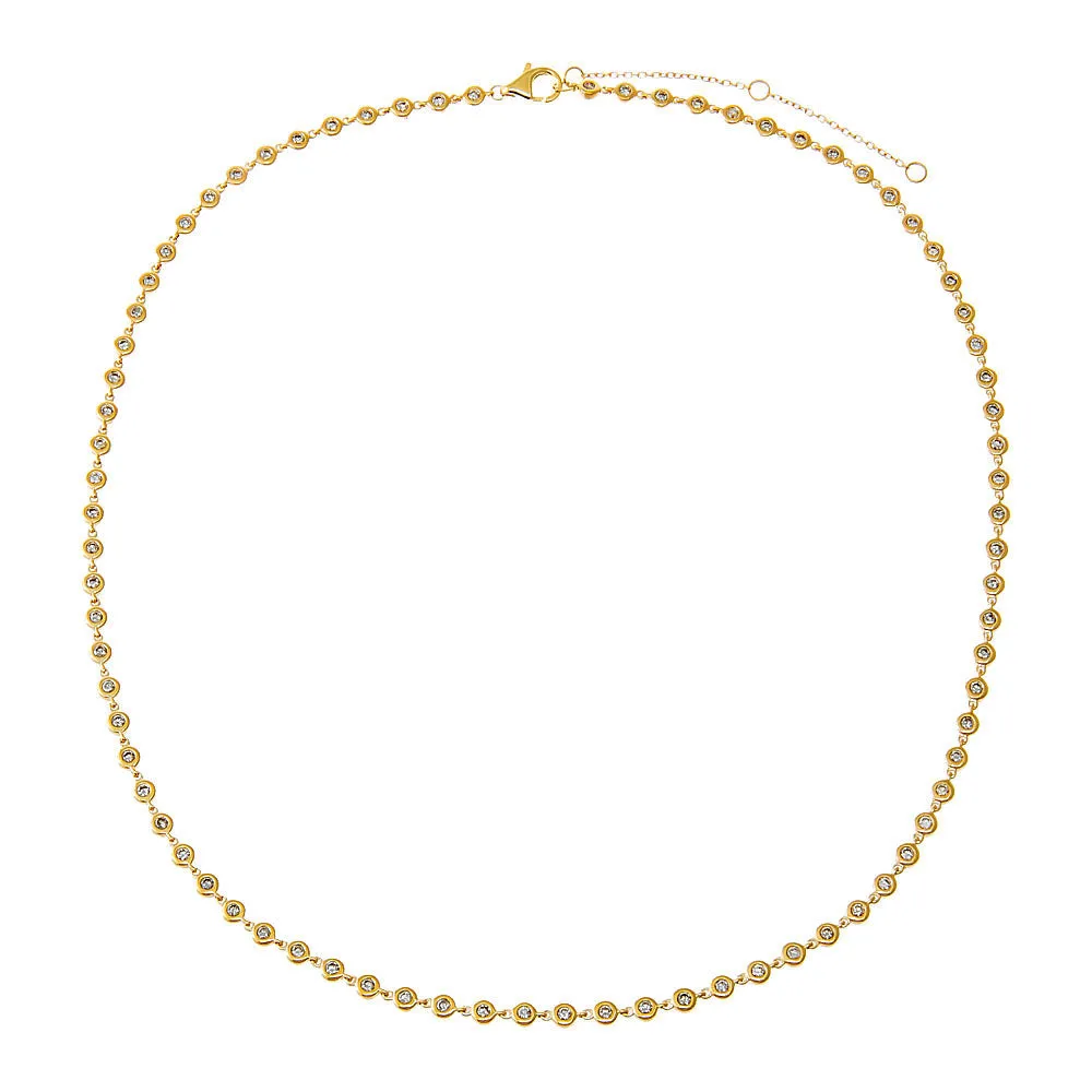 Diamond Bezel Tennis Choker 14K sold by Adina Eden's product image thumbnail 2
