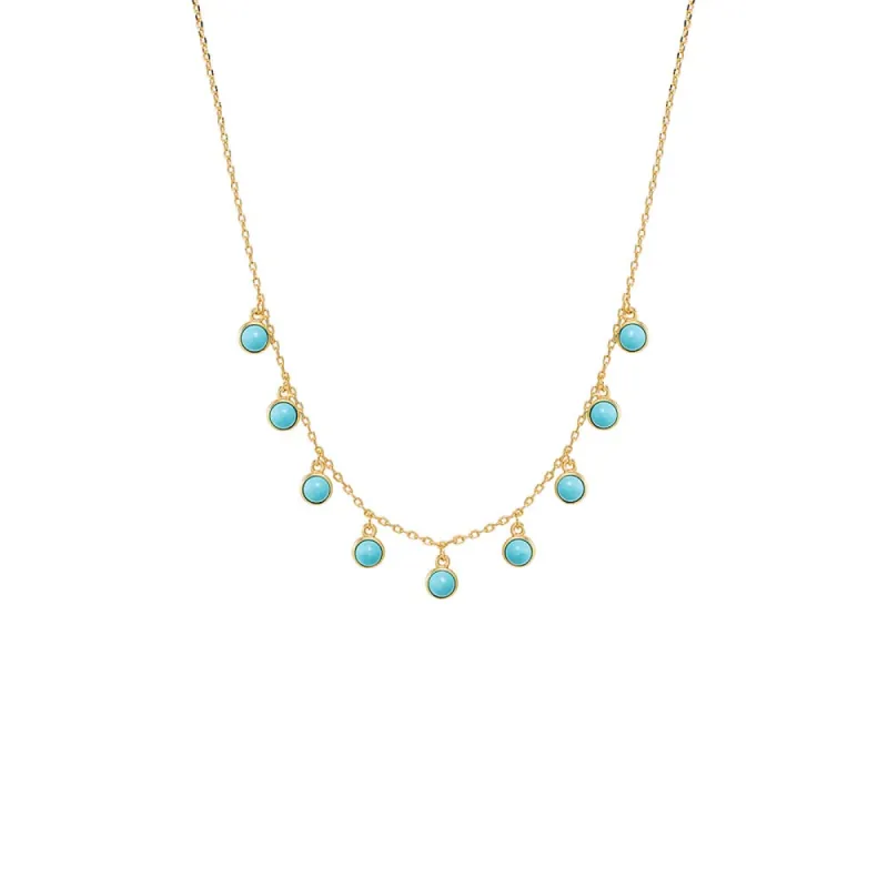 Turquoise Bezel Shaker Necklace sold by Adina Eden's