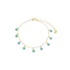Turquoise Bezel Shaker Bracelet sold by Adina Eden's