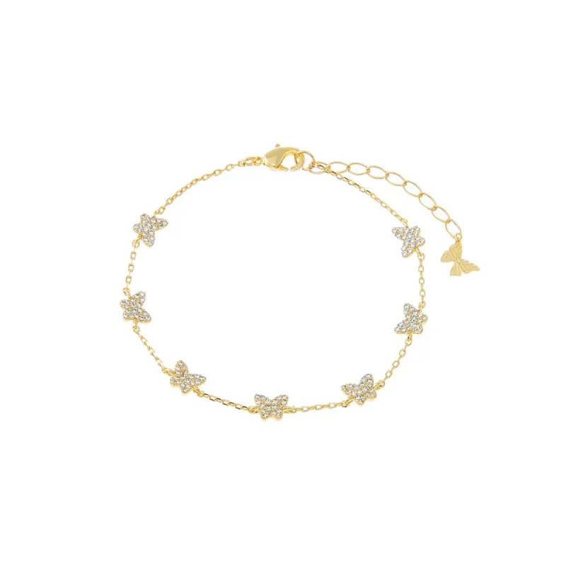 Multi Pave Butterfly Bracelet sold by Adina Eden's