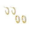 Fancy CZ Tennis Hoop Earring Combo Set sold by Adina Eden's
