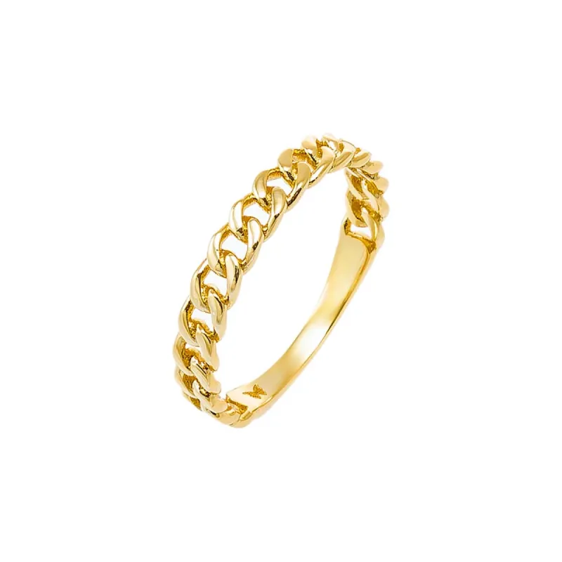 Solid Cuban Chain Eternity Ring sold by Adina Eden's