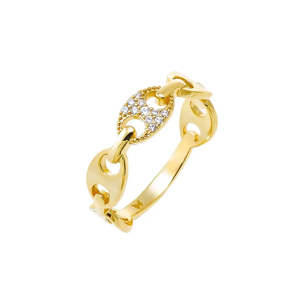 Solid/Pave Mariner Chain Eternity Ring sold by Adina Eden's