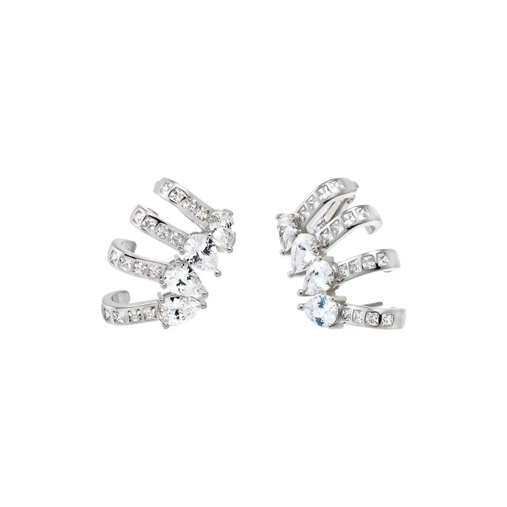 CZ Teardrop Four Row Fancy Ear Cuff sold by Adina Eden's product image thumbnail 2