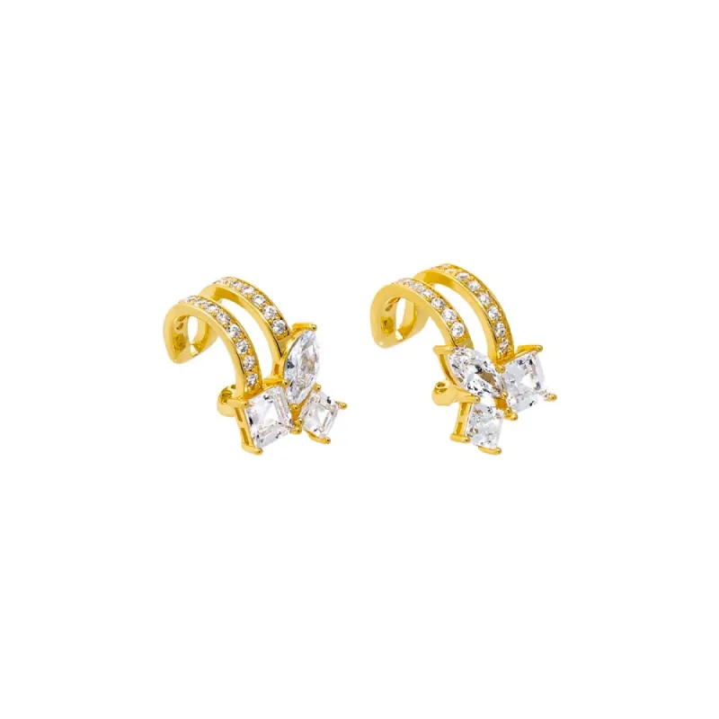CZ Multi Shape Double Fancy Ear Cuff sold by Adina Eden's