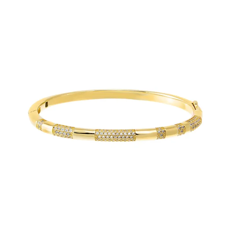 Pave Accented Bangle Bracelet sold by Adina Eden's