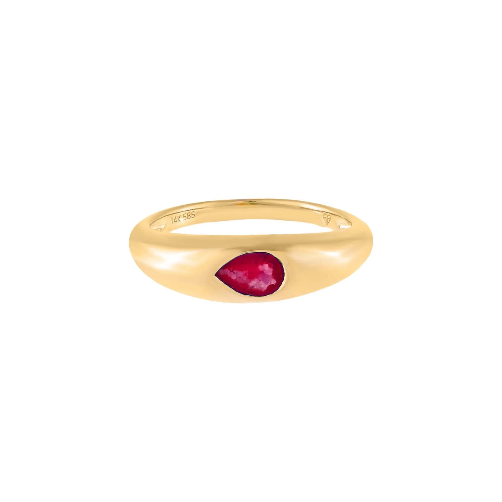 Gemstone Teardrop Dome Ring 14K sold by Adina Eden's product image thumbnail 5