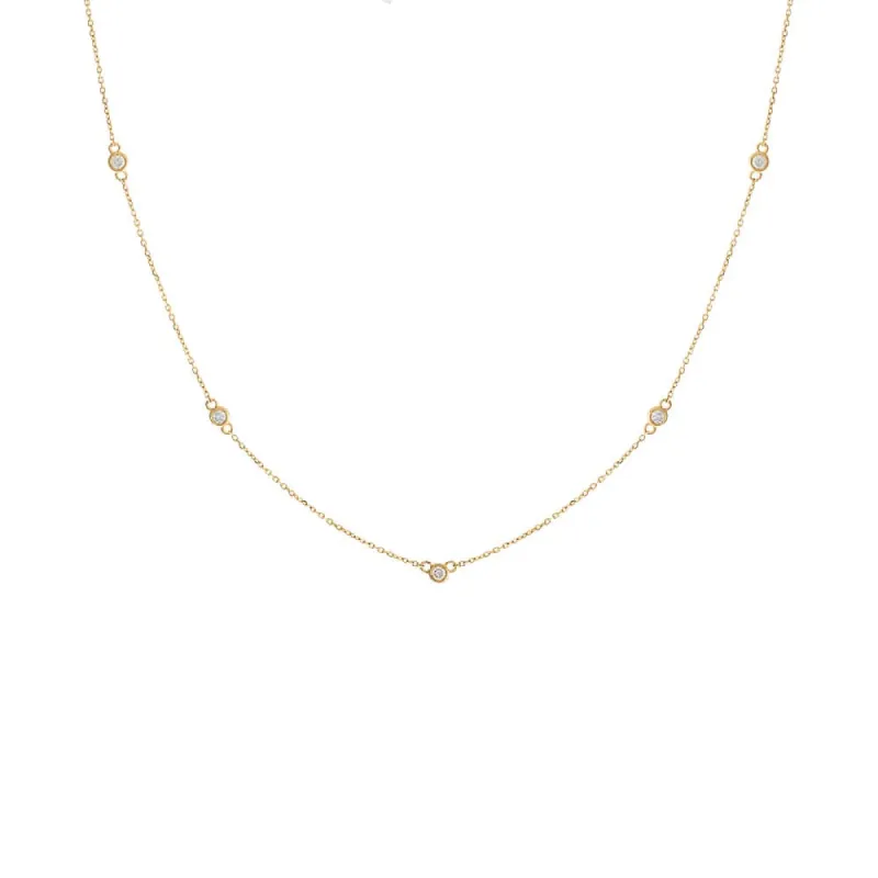 Diamond By the Yard Necklace 14K sold by Adina Eden's