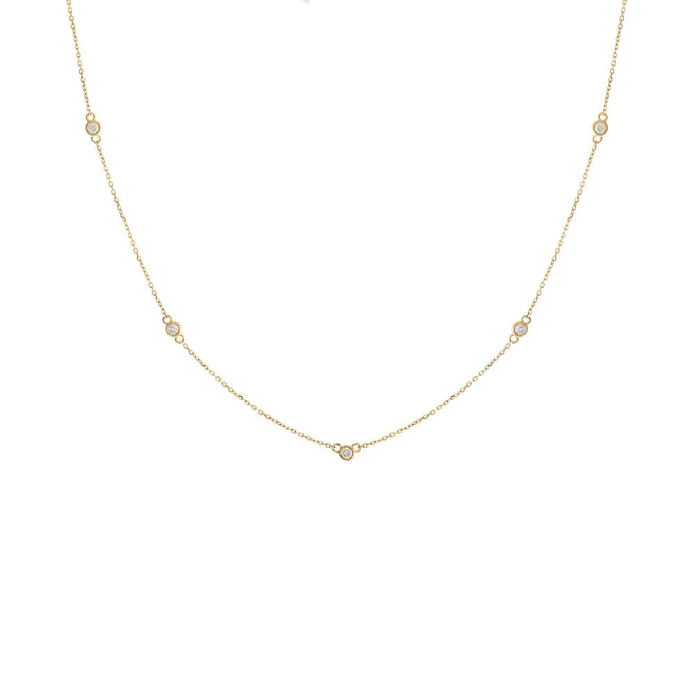 Diamond By the Yard Necklace 14K sold by Adina Eden's