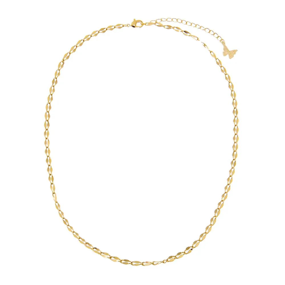 Solid Flat Elongated Bead Chain Choker sold by Adina Eden's product image thumbnail 2