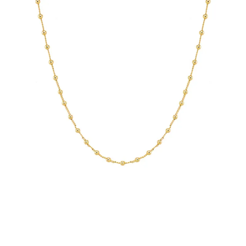 Solid Ball Chain Cuban Necklace sold by Adina Eden's