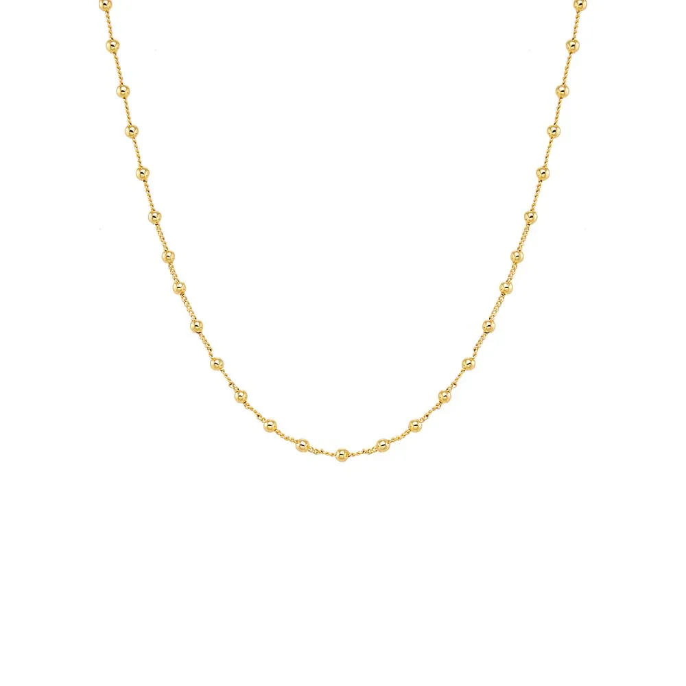 Solid Ball Chain Cuban Necklace sold by Adina Eden's