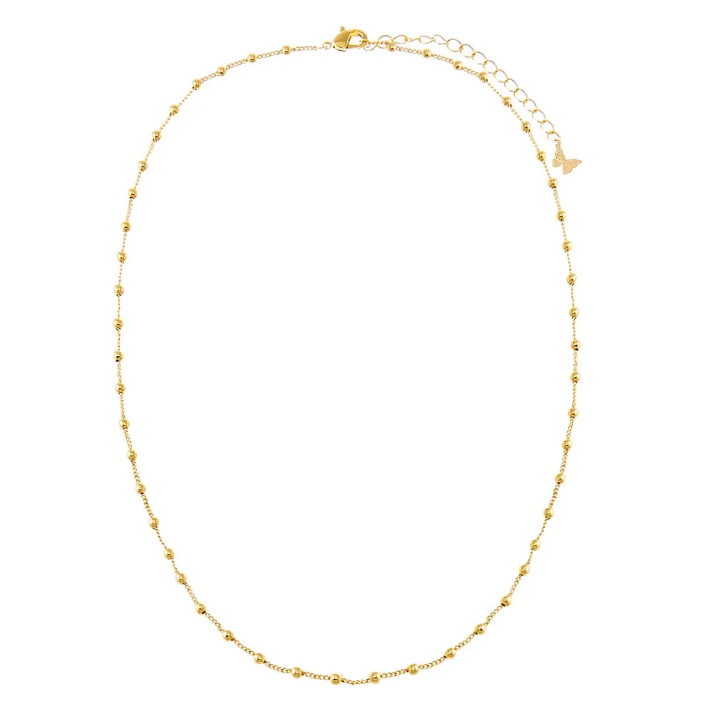 Solid Ball Chain Cuban Necklace sold by Adina Eden's product image thumbnail 2