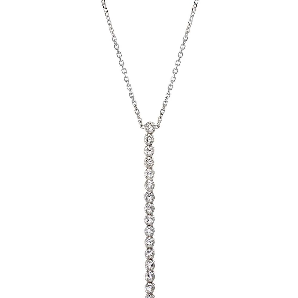 Diamond Half Carat Tennis Drop Lariat Necklace 14K sold by Adina Eden's product image thumbnail 2