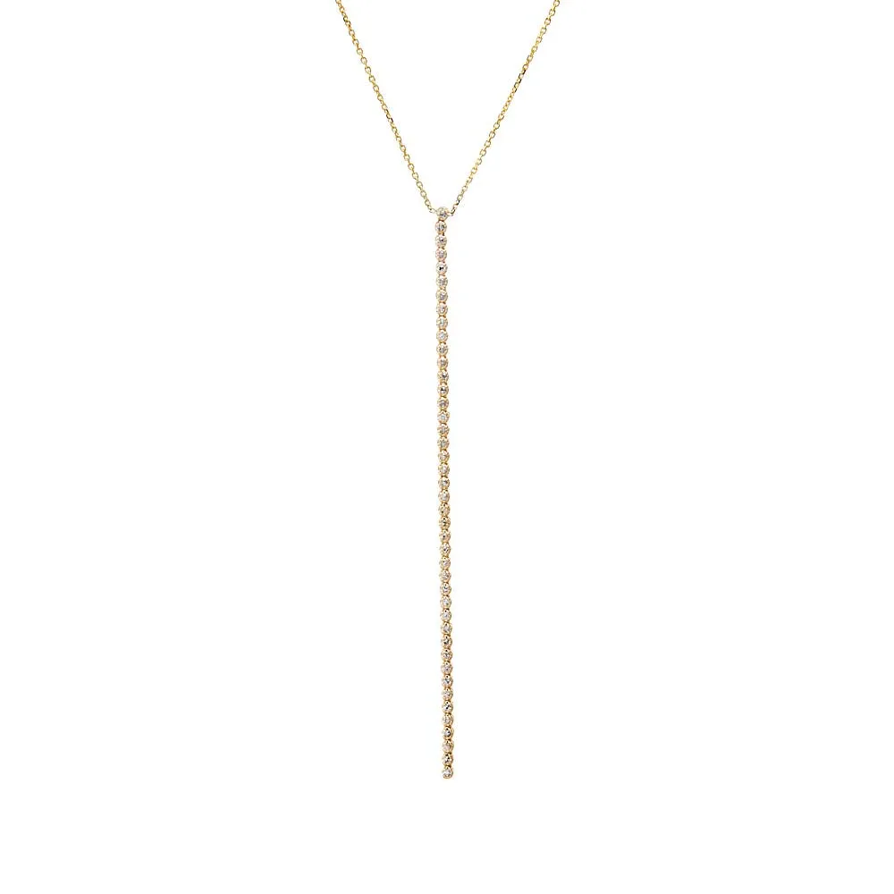 Diamond Half Carat Tennis Drop Lariat Necklace 14K sold by Adina Eden's product image thumbnail 3