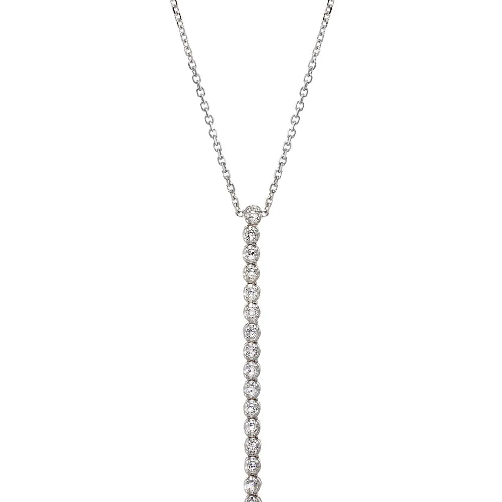 Diamond 1 Carat Tennis Drop Lariat Necklace 14K sold by Adina Eden's product image thumbnail 2