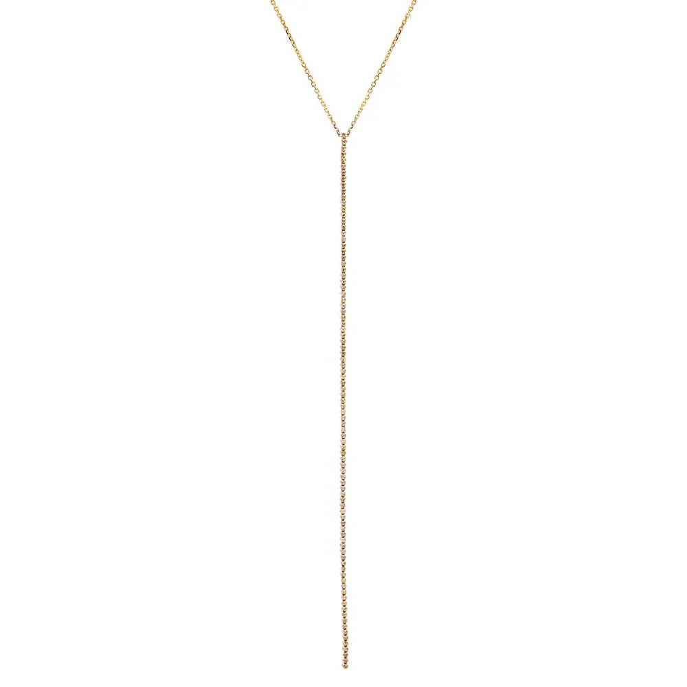 Diamond 1 Carat Tennis Drop Lariat Necklace 14K sold by Adina Eden's product image thumbnail 3