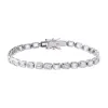 6 Carat Lab Grown Diamond Emerald Bezel Tennis Bracelet 14K sold by Adina Eden's