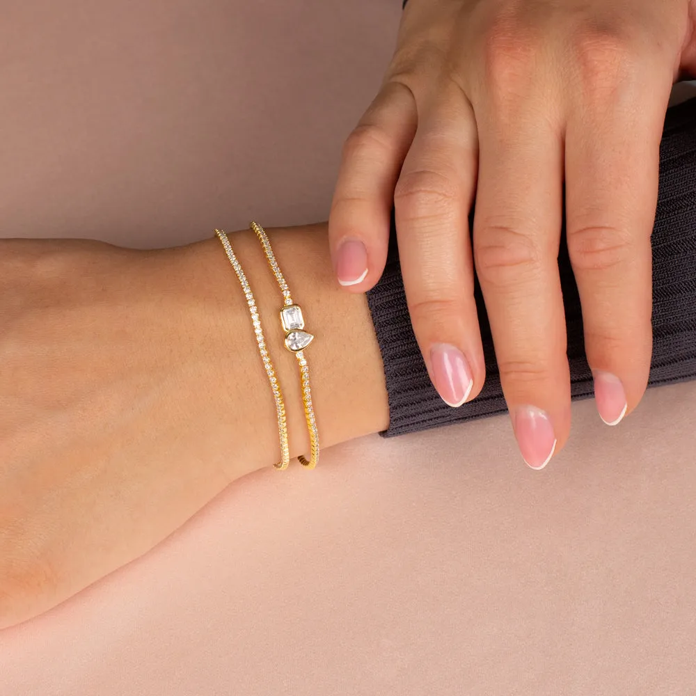 Classic Thin Tennis Bracelet sold by Adina Eden's product image thumbnail 4