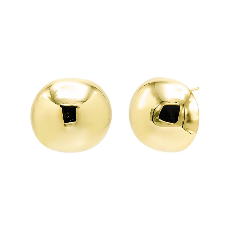 Solid Rounded Pebble Stud Earring sold by Adina Eden's