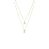 Pave CZ Double Initial 2 in 1 Necklace sold by Adina Eden's