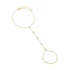 CZ Bezel Heart Hand Chain Bracelet sold by Adina Eden's
