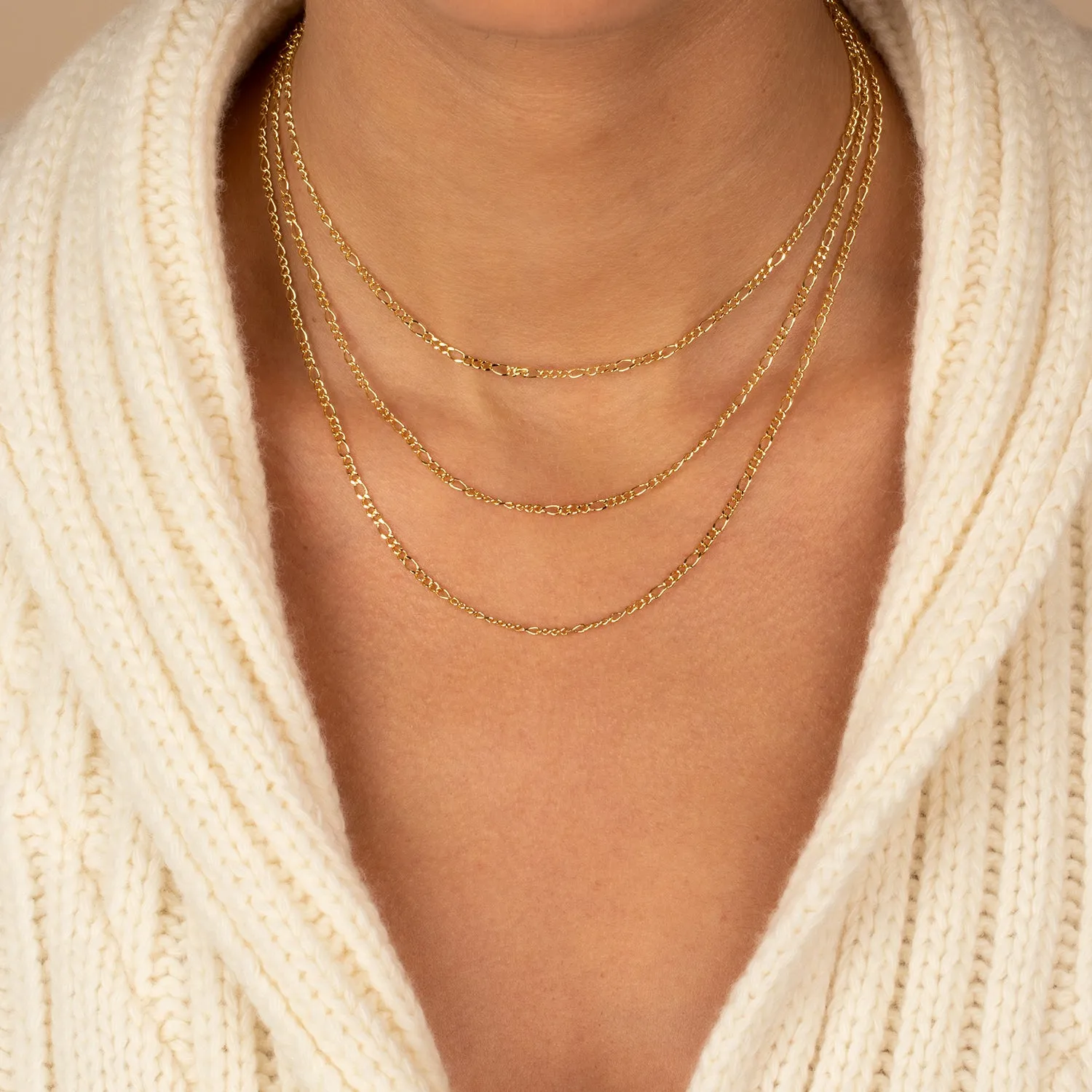 Baby Figaro Chain Necklace sold by Adina Eden's product image thumbnail 2