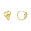 Solid Heart Huggie Earring 14K sold by Adina Eden's