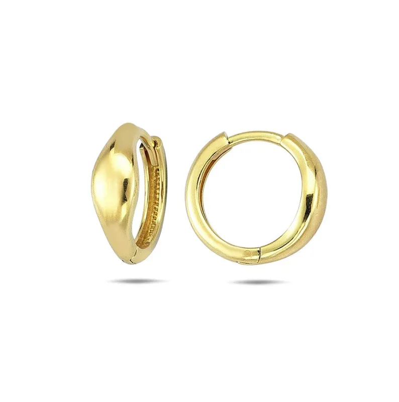 Solid Center Graduated Huggie Earring 14K sold by Adina Eden's