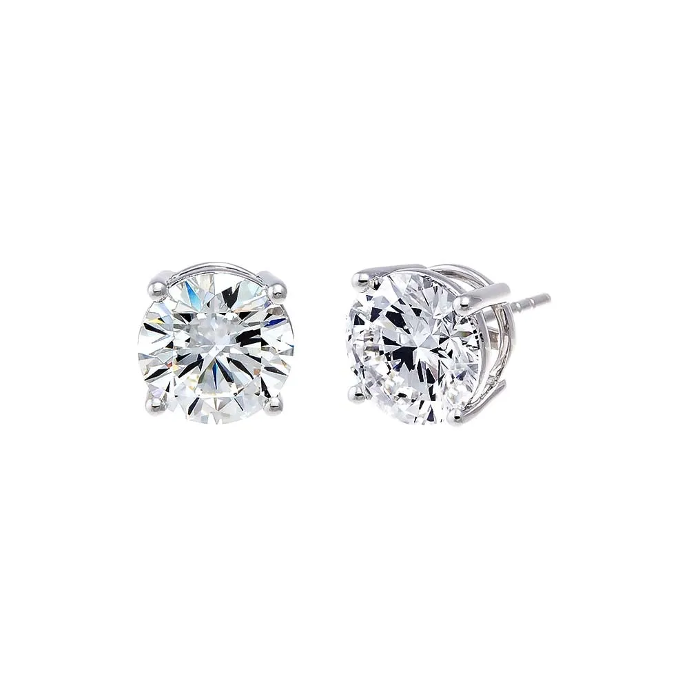 8 Carat Lab Grown Diamond Solitaire Four Prong Stud Earring 14K sold by Adina Eden's product image thumbnail 2