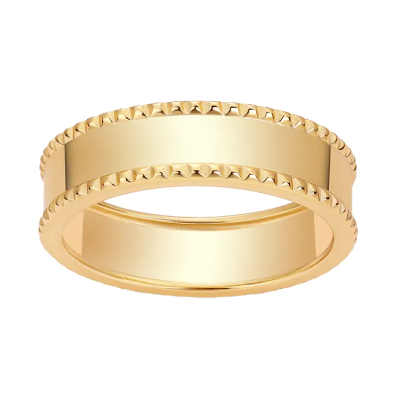 Solid Spiked Wide Band Ring sold by Adina Eden's