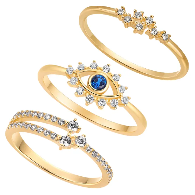 CZ Mix & Match Rings Combo Set sold by Adina Eden's