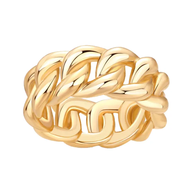 Solid Wide Link Band Ring sold by Adina Eden's