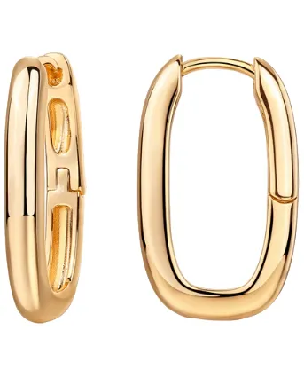 Solid Paperclip Hoop Earring sold by Adina Eden's