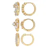 CZ Clusters Huggie Earring Combo Set sold by Adina Eden's