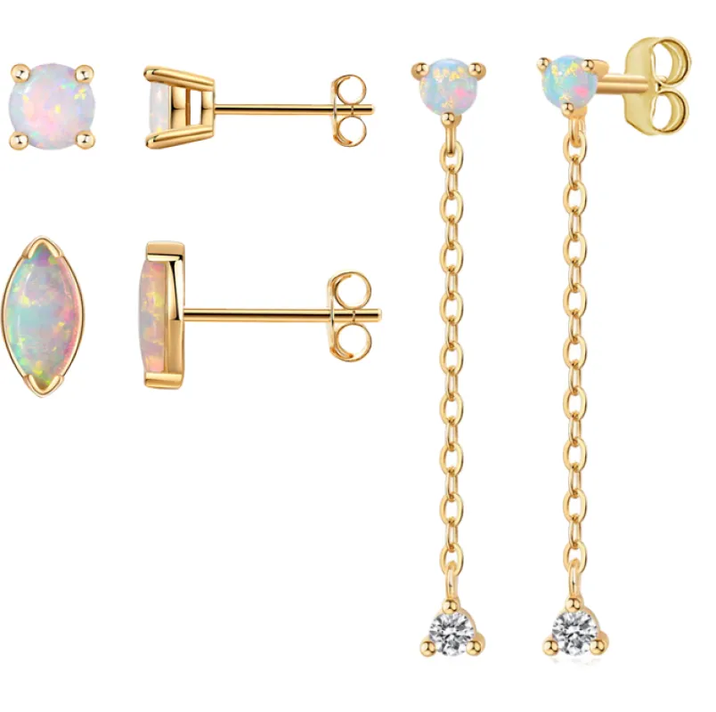 Hints Of Opal Stud Earring Combo Set sold by Adina Eden's