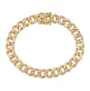 Solid/Pave Fancy Cuban Link Bracelet sold by Adina Eden's