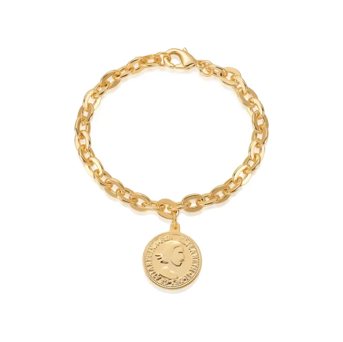 Vintage Coin Box Link Chain Bracelet sold by Adina Eden's