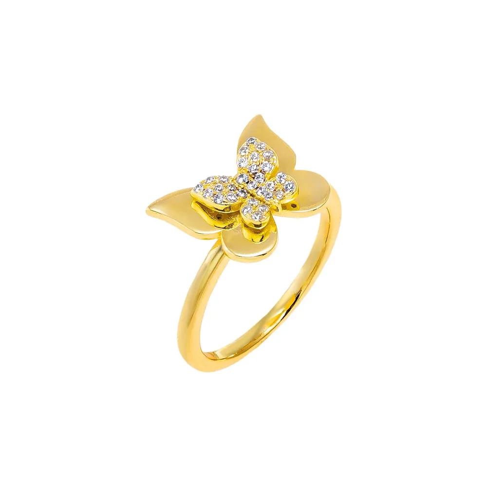 Pave Butterfly Accented Ring sold by Adina Eden's