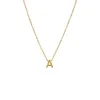 Solid Thin Bubble Initial Pendant Necklace sold by Adina Eden's