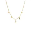 Pave Initial & Charms Paperclip Necklace sold by Adina Eden's