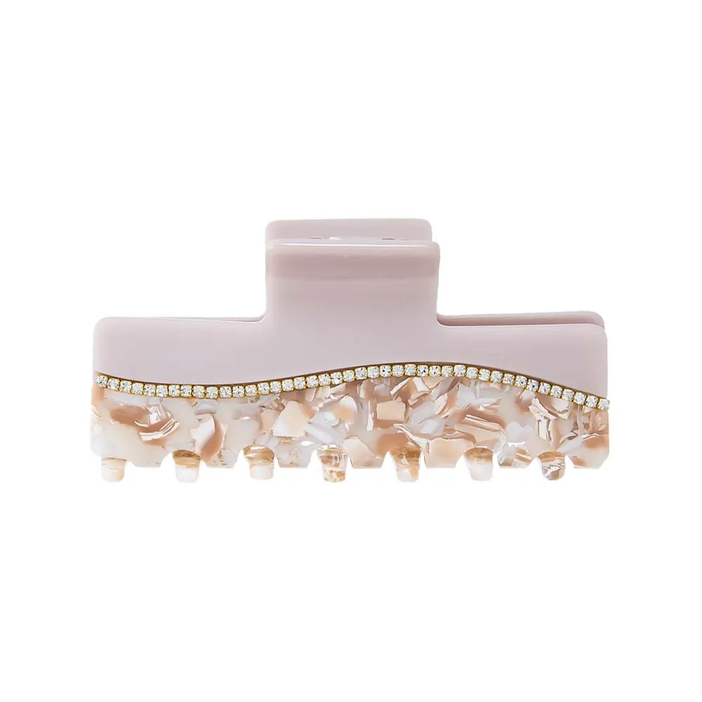 Rhinestone Two Tone Stone Large Claw Clip sold by Adina Eden's