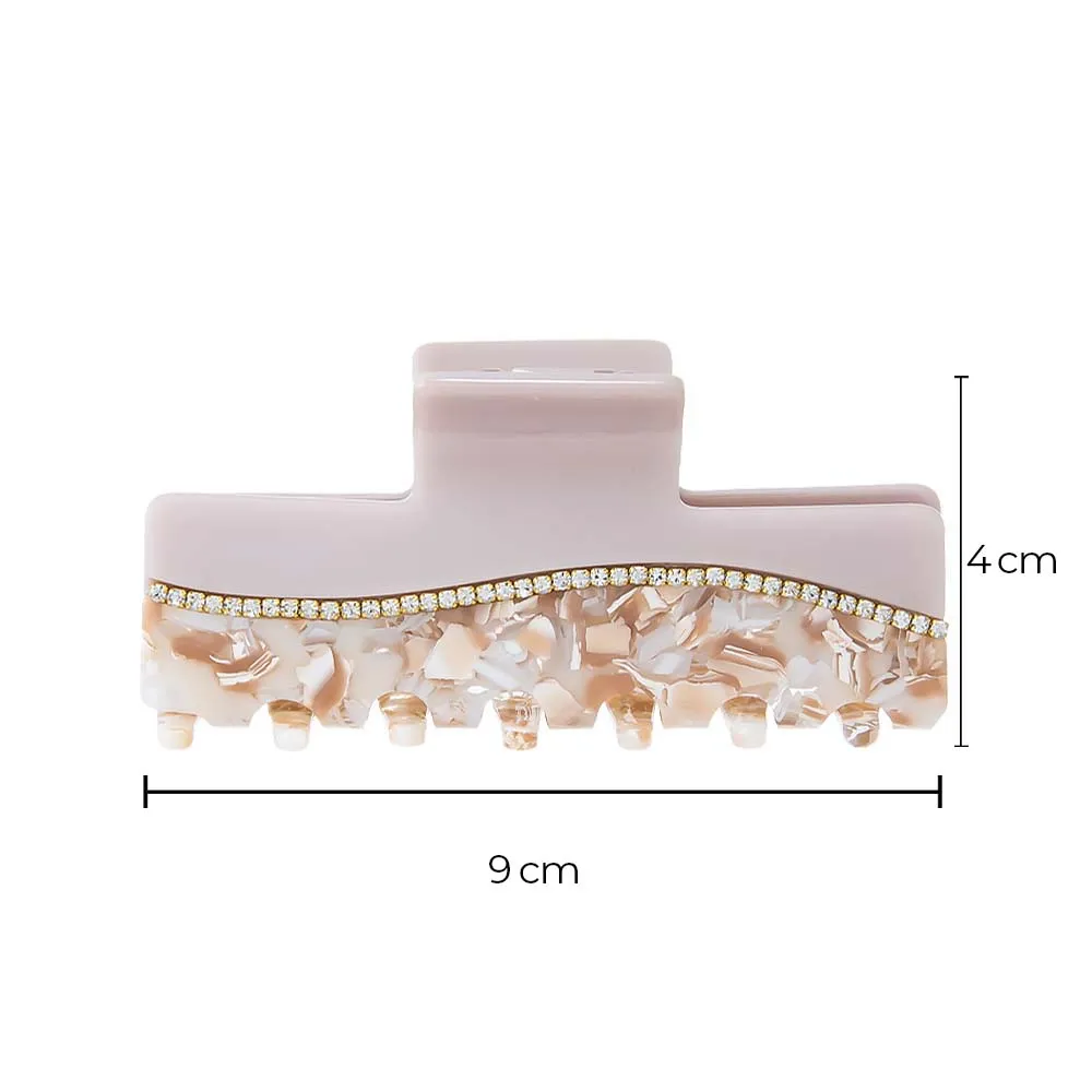 Rhinestone Two Tone Stone Large Claw Clip sold by Adina Eden's product image thumbnail 5