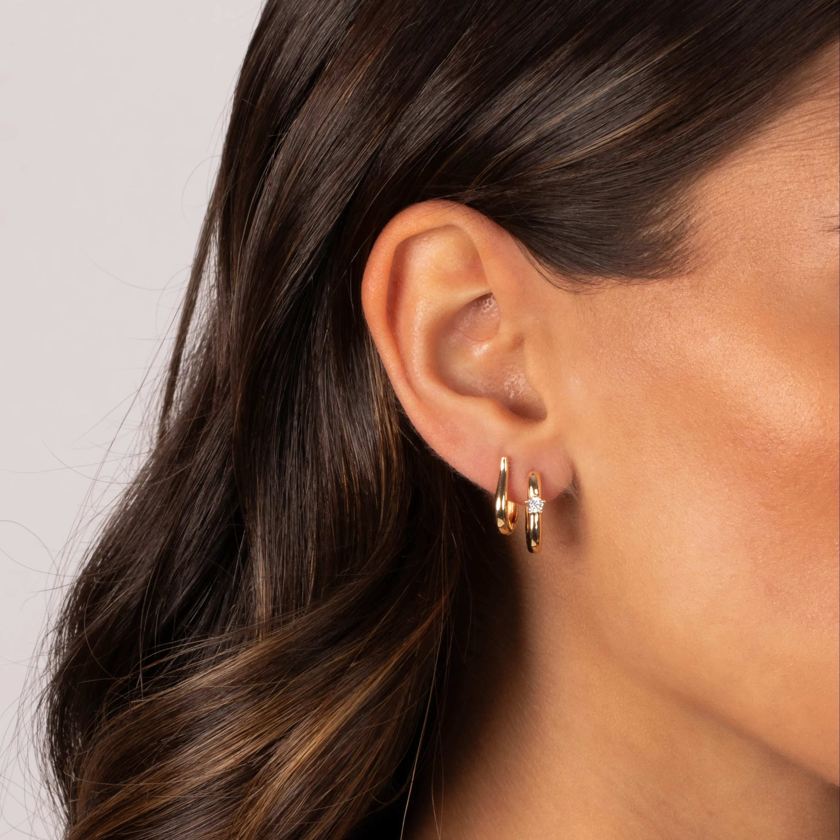 The Ovals Huggie Earring Combo Set sold by Adina Eden's product image thumbnail 2