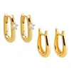 The Ovals Huggie Earring Combo Set sold by Adina Eden's