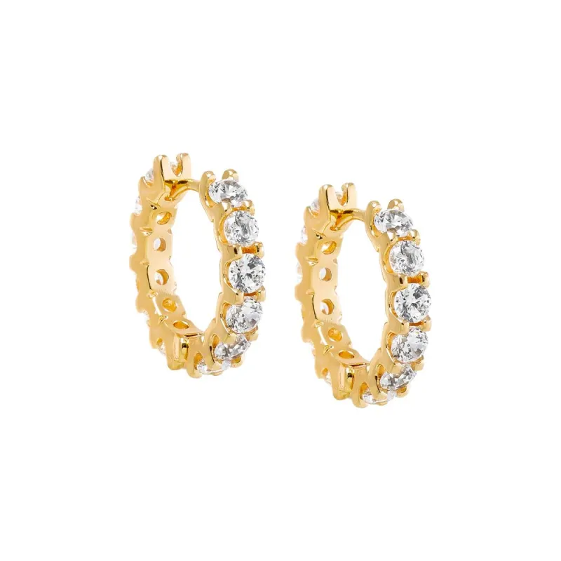 CZ Fancy Hoop Earring sold by Adina Eden's
