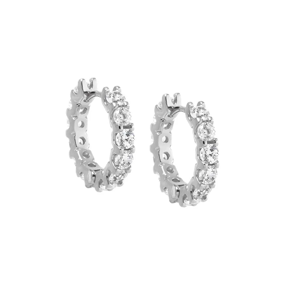 CZ Fancy Hoop Earring sold by Adina Eden's product image thumbnail 3