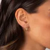 Rounded Chain Link Huggie Earring sold by Adina Eden's