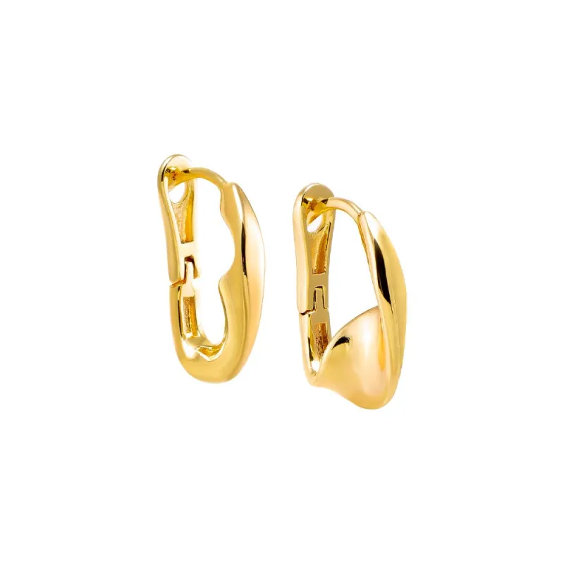 Solid Curved Loop Hoop Earring sold by Adina Eden's